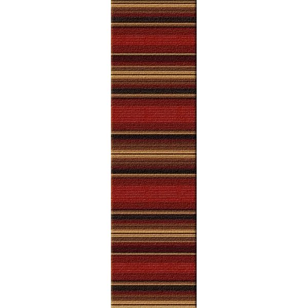 Durango Stripe Southwestern Area Rug in Cajun red and brown tones