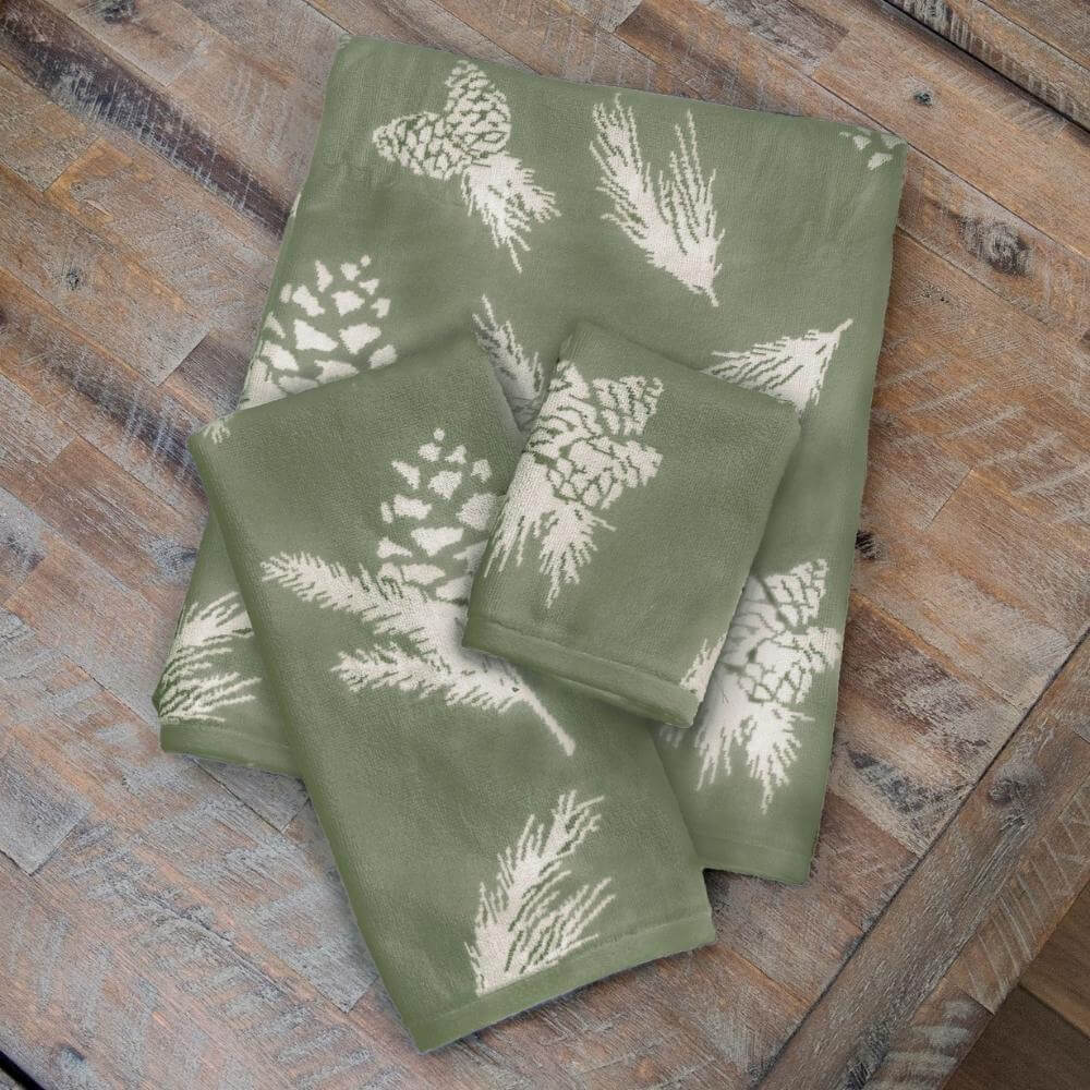 Fallen Pinecone Towel Collection for Nature Inspired Decor