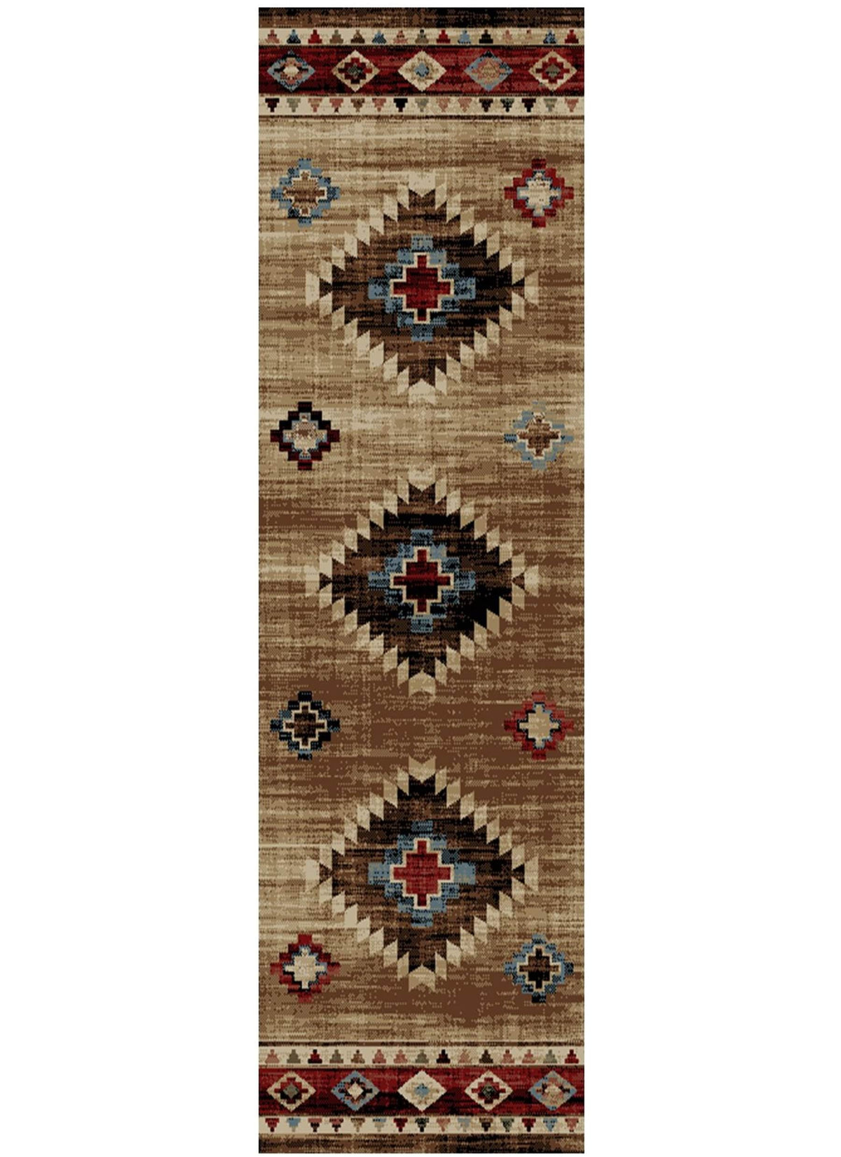 Southwestern Mission rug with rustic geometric patterns by The Cabin Place