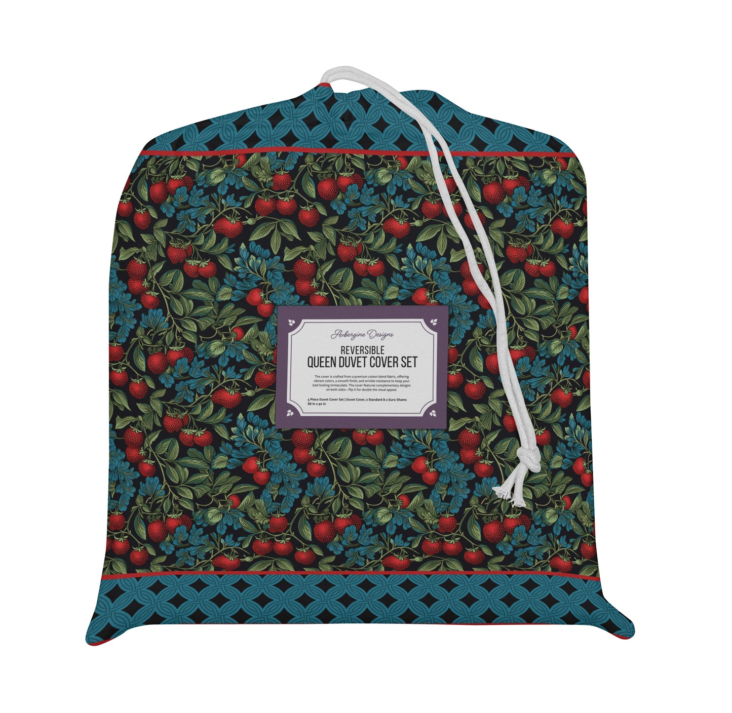 William Morris Inspired Reversible Duvet Cover Set Bedroom