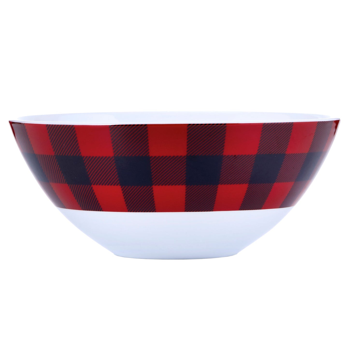 Buffalo Plaid Red Black Dinnerware Set 16 Piece Service For 4