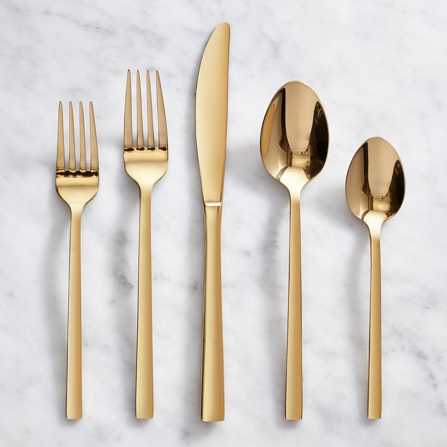 Gold 20 Piece Flatware Set For 4 Cutlery Utensils Dining