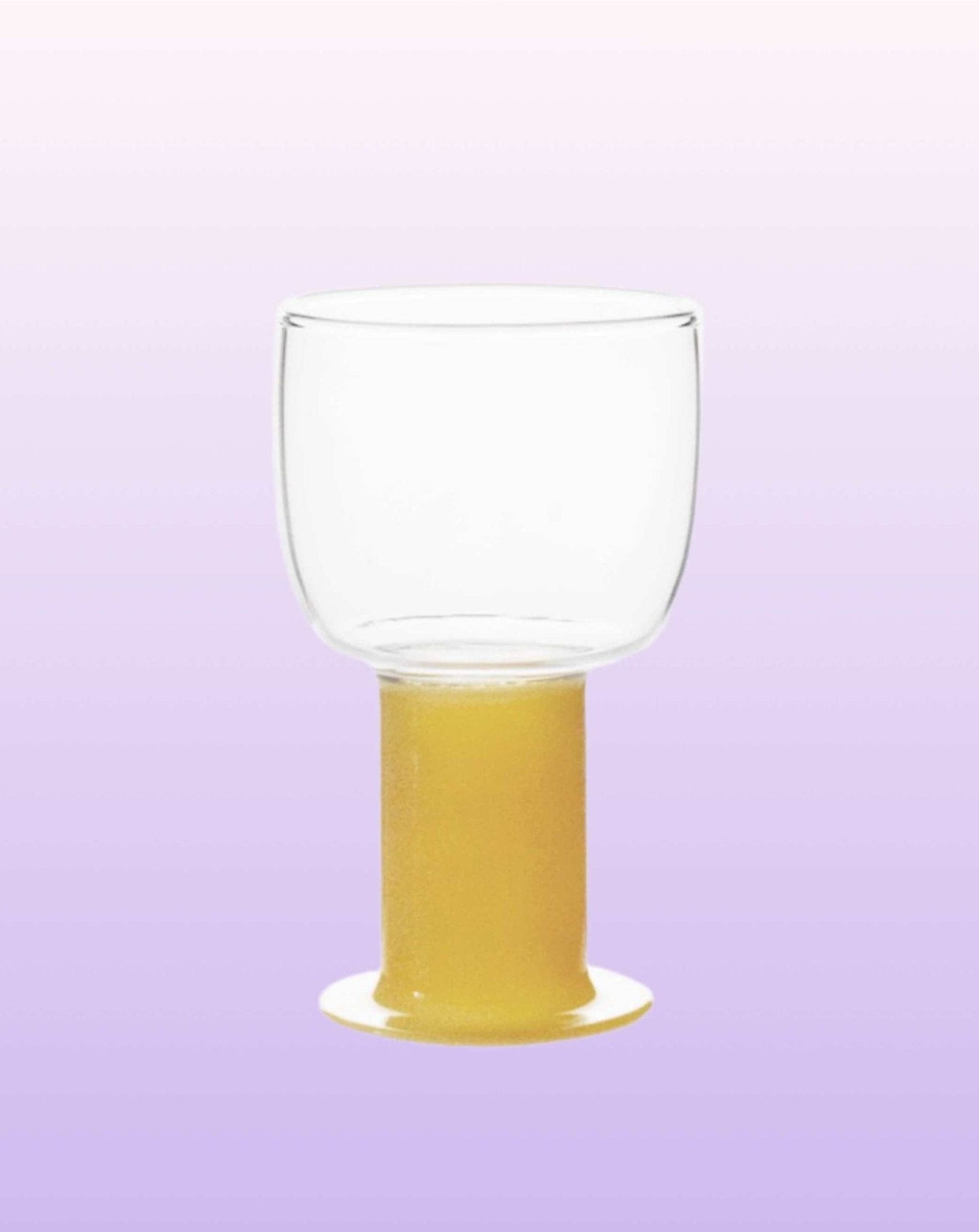 Charming Handblown Colorful Chubby Wine Glasses - Set of 2