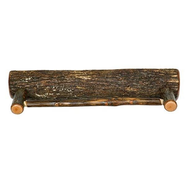 Handcrafted Hickory Towel Bars feature durable bark-on logs with a clear coat finish for natural beauty and longevity.