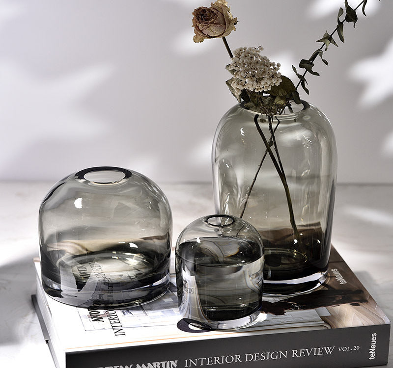 Blakhom modern glass vase, polished finish, home decor