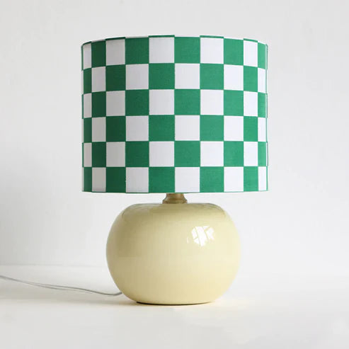 Retro Checkered Ceramic Table Lamp