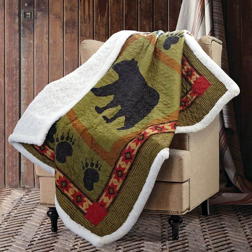 Paw Print Paradise Sherpa Blanket