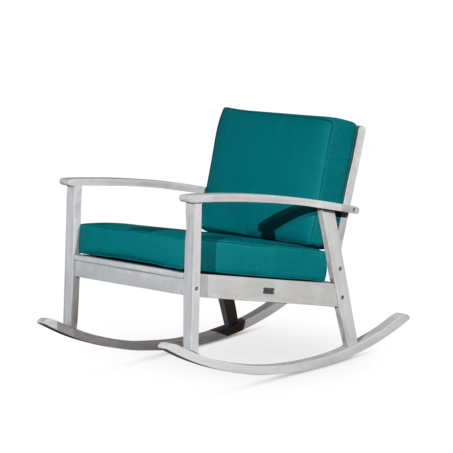 Longs Peak Eucalyptus Outdoor Oversized Rocking Chair with Cushions