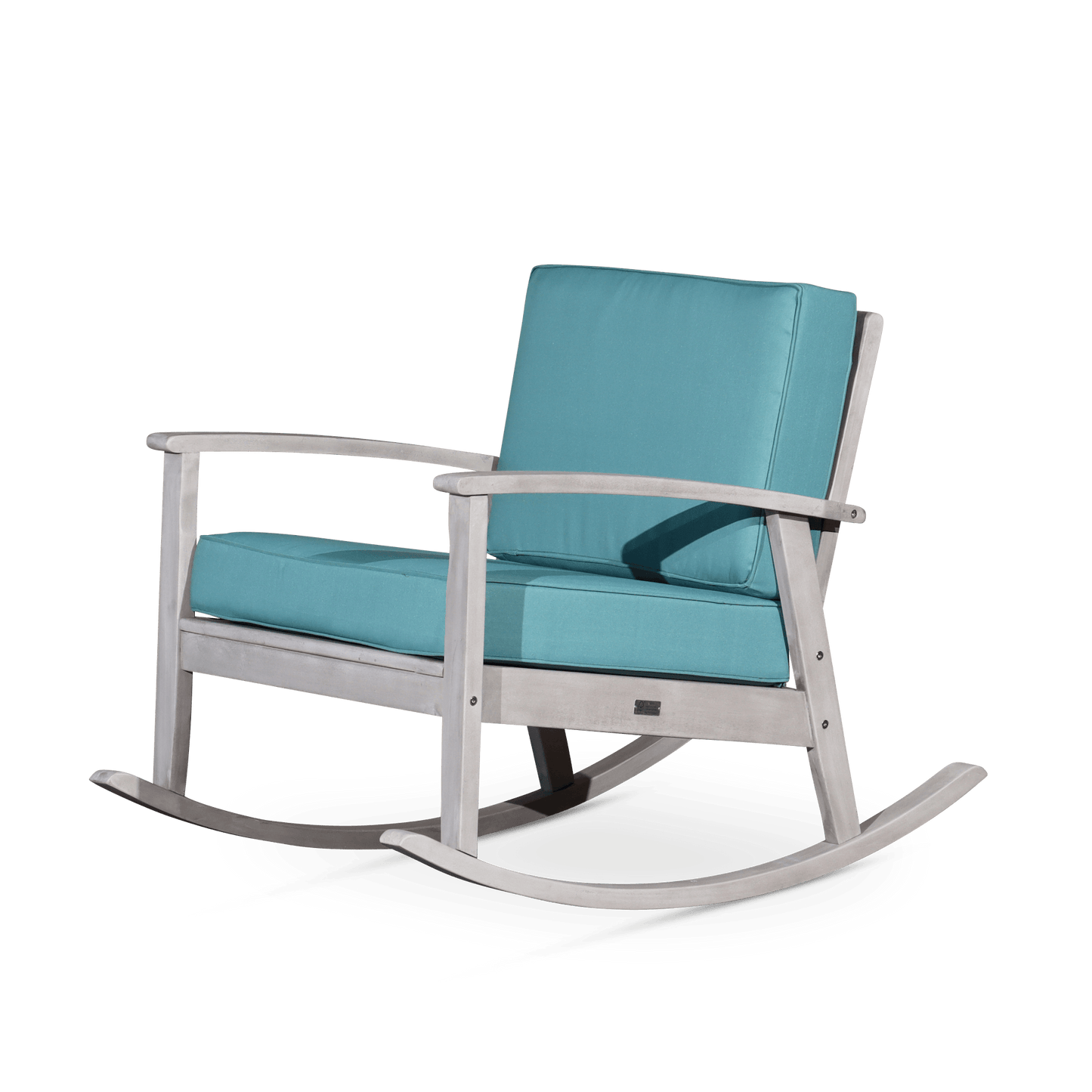 Longs Peak Eucalyptus Outdoor Oversized Rocking Chair with Cushions