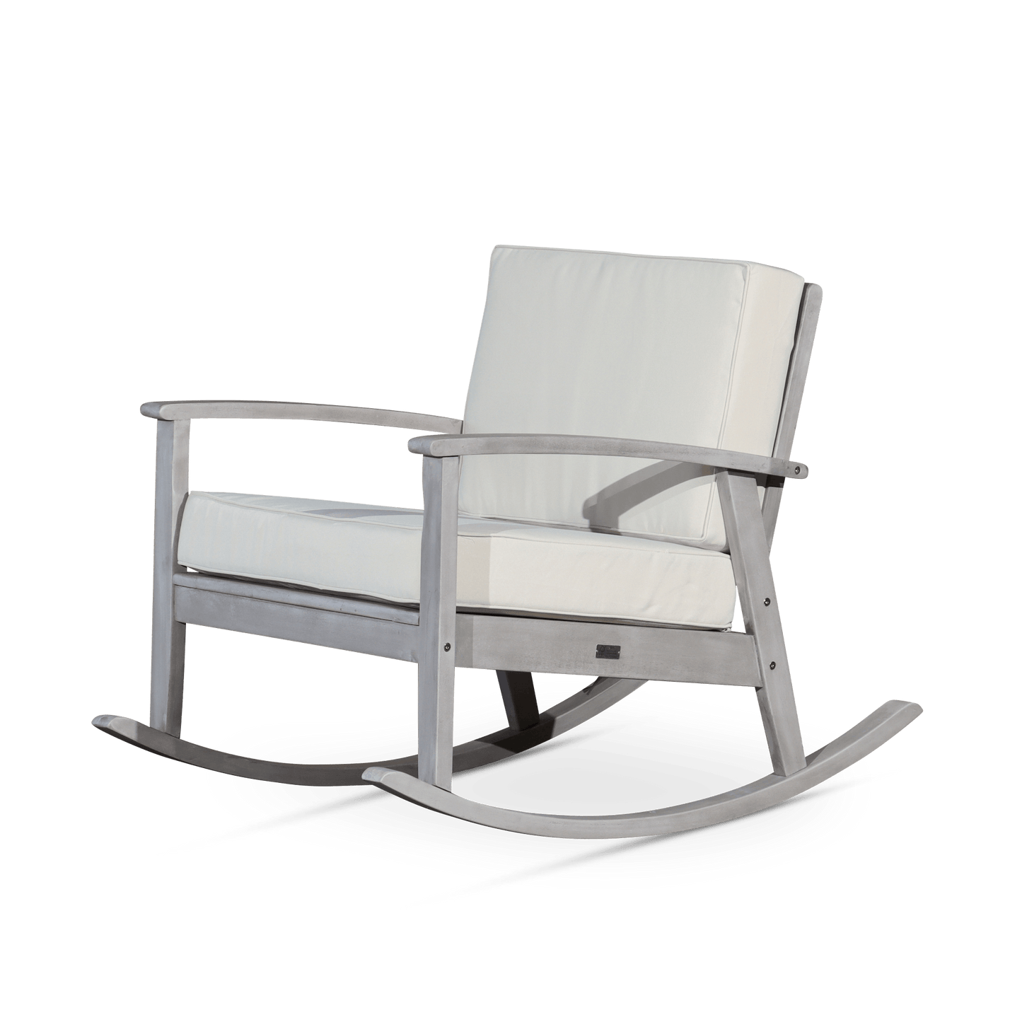 Longs Peak Eucalyptus Outdoor Oversized Rocking Chair with Cushions