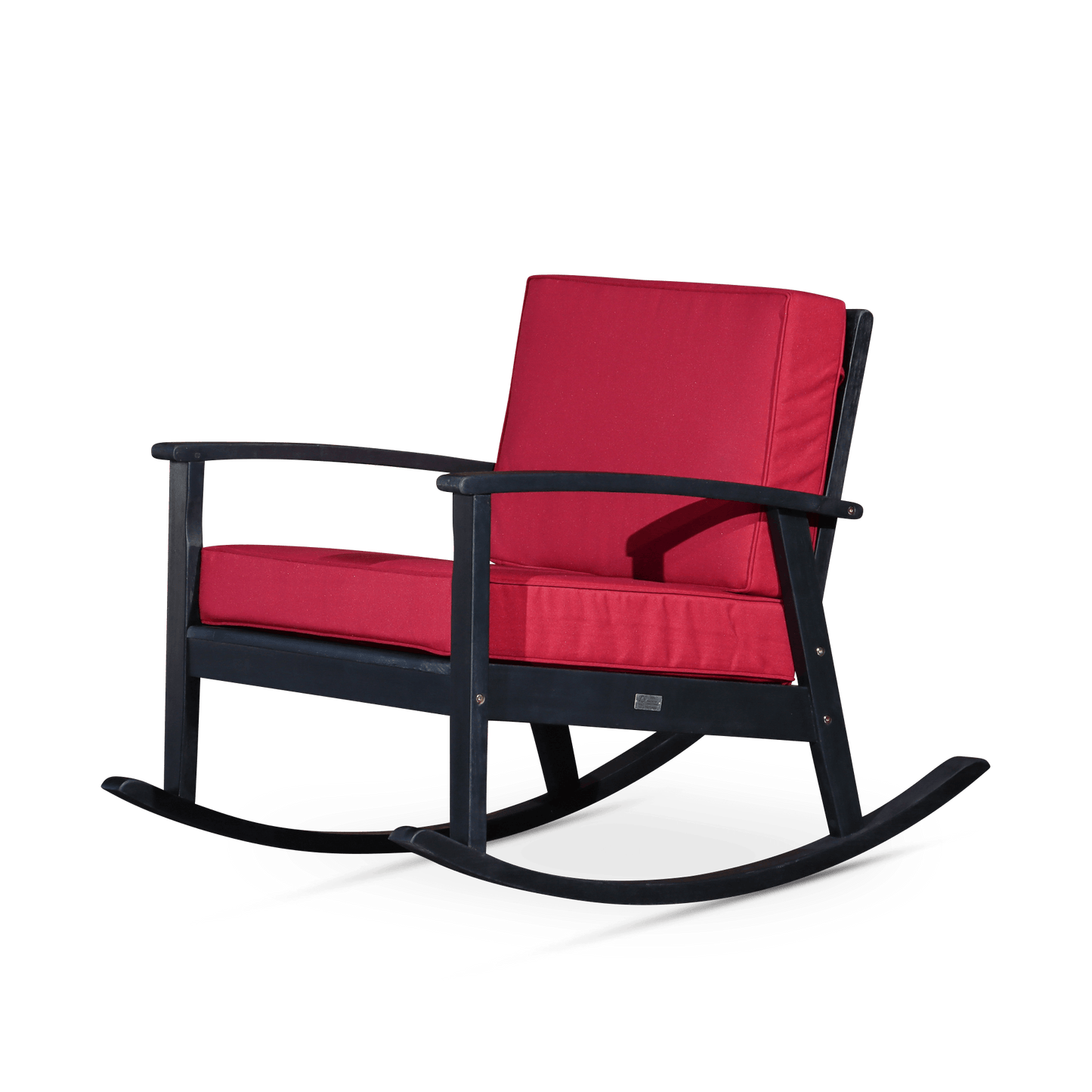 Longs Peak Eucalyptus Outdoor Oversized Rocking Chair with Cushions