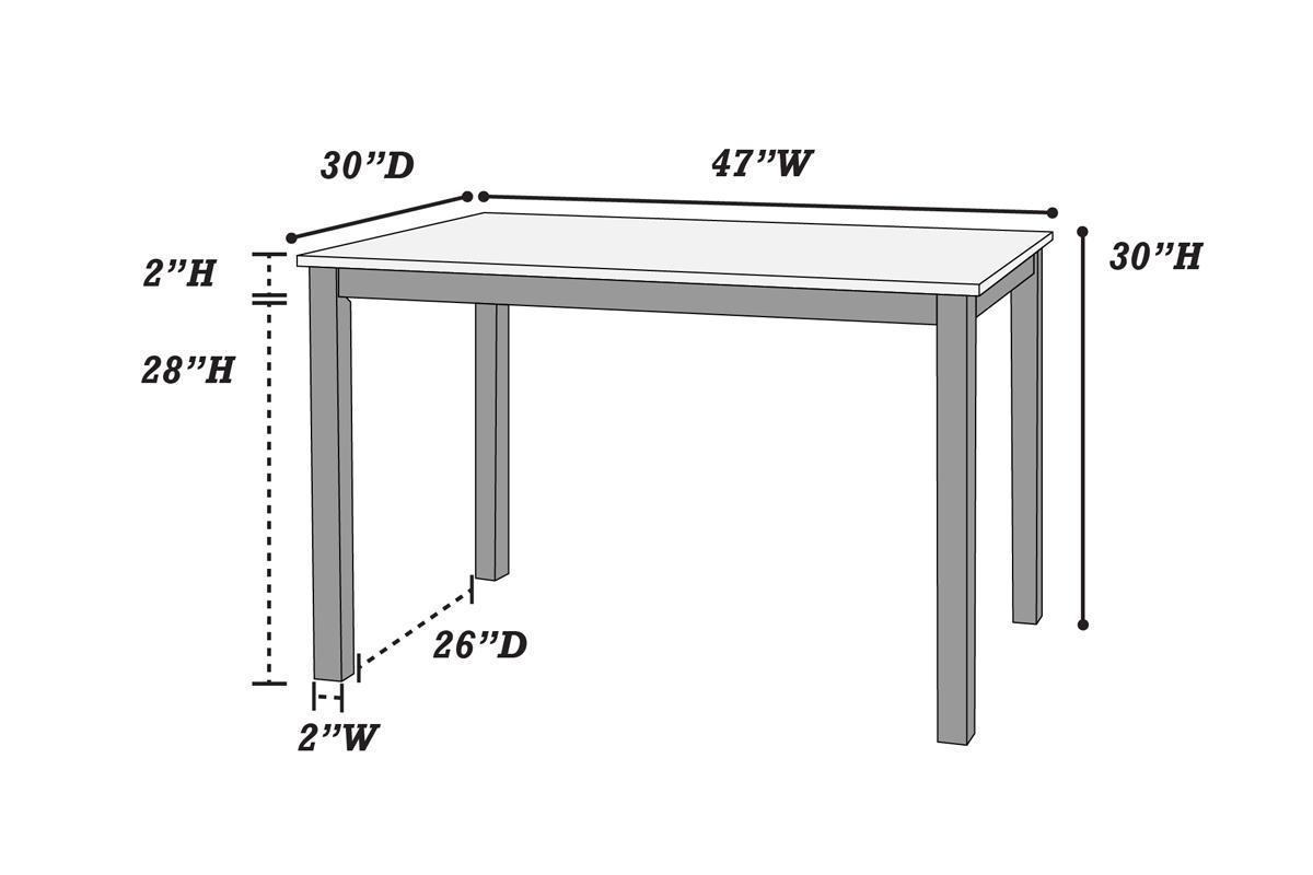 Dark Walnut Finish 5pc Dining Room Set