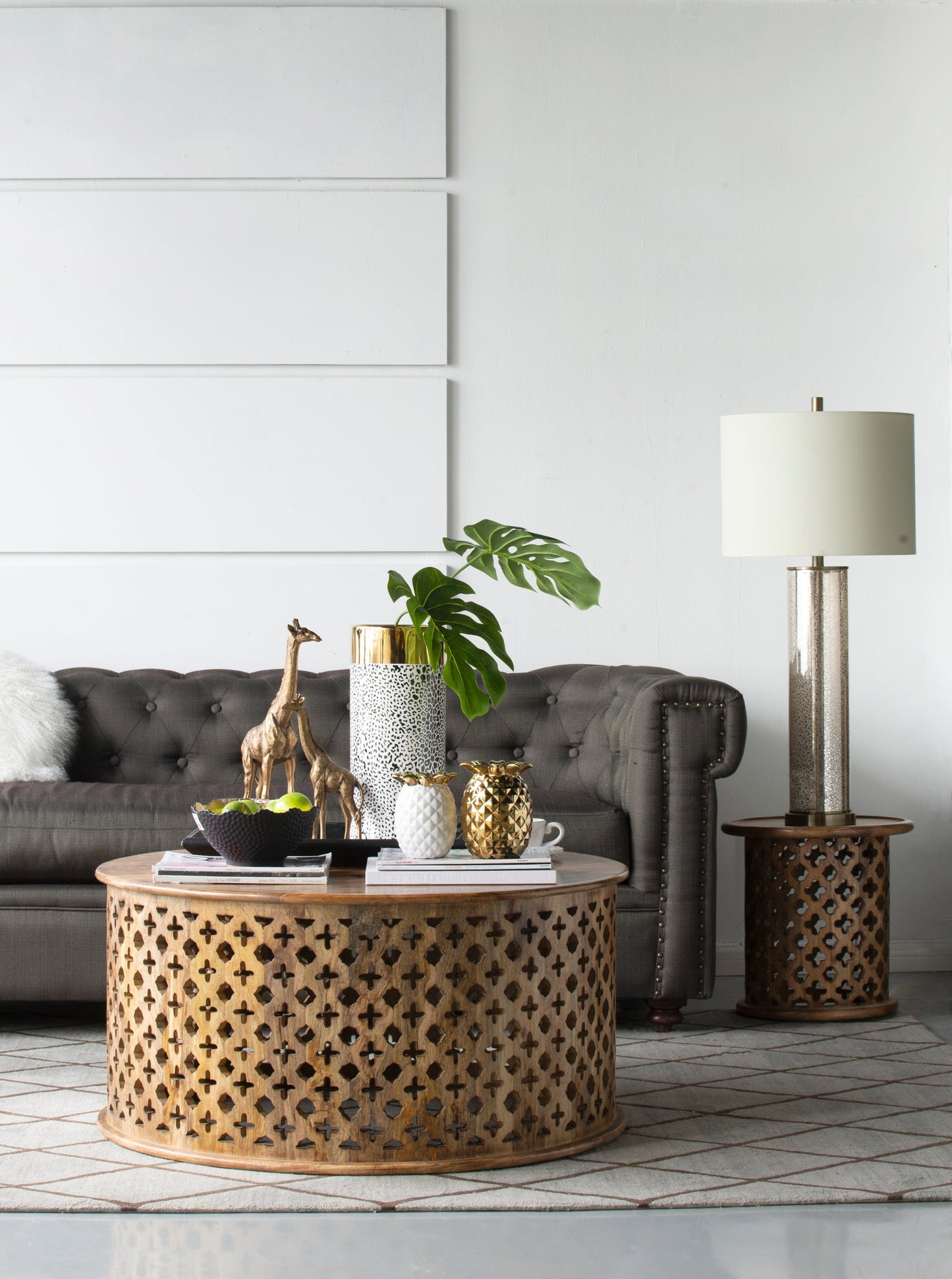 Gold Mirrored Glass Table Lamp For Modern Decor Luxury Glow