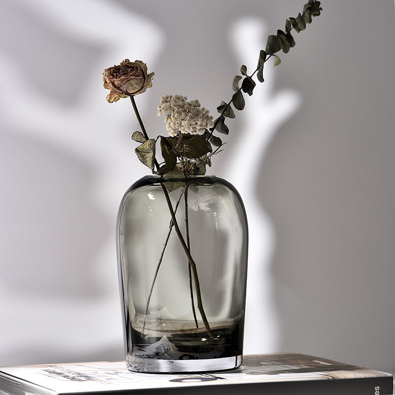 Blakhom handmade modern glass vase, polished finish, home decor