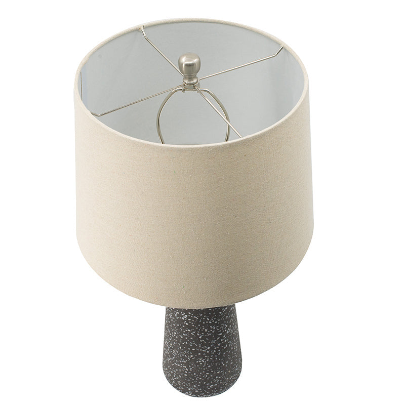 Stone Speckled Cone Table Lamp for Bedroom Nightstand