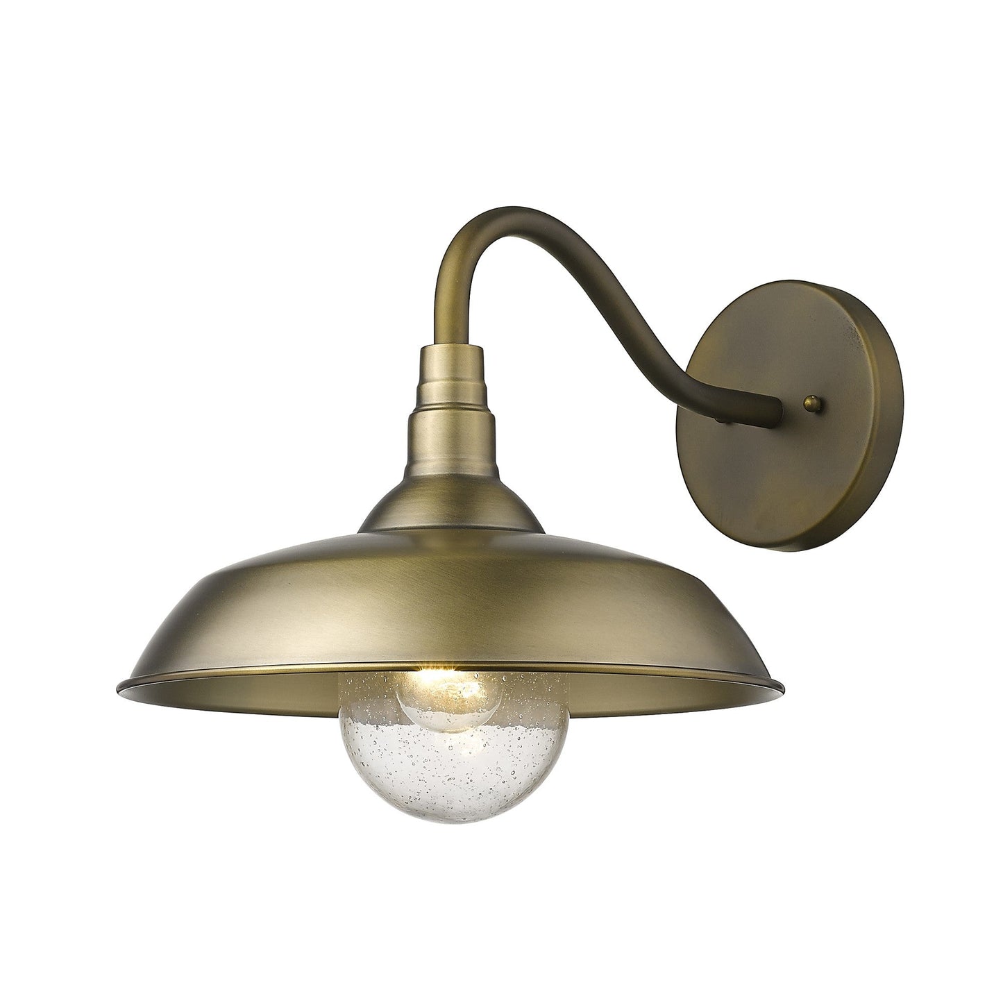 Burry Rustic Elegance Single Bulb Wall Sconce in Antique Brass | 13.5"x14"