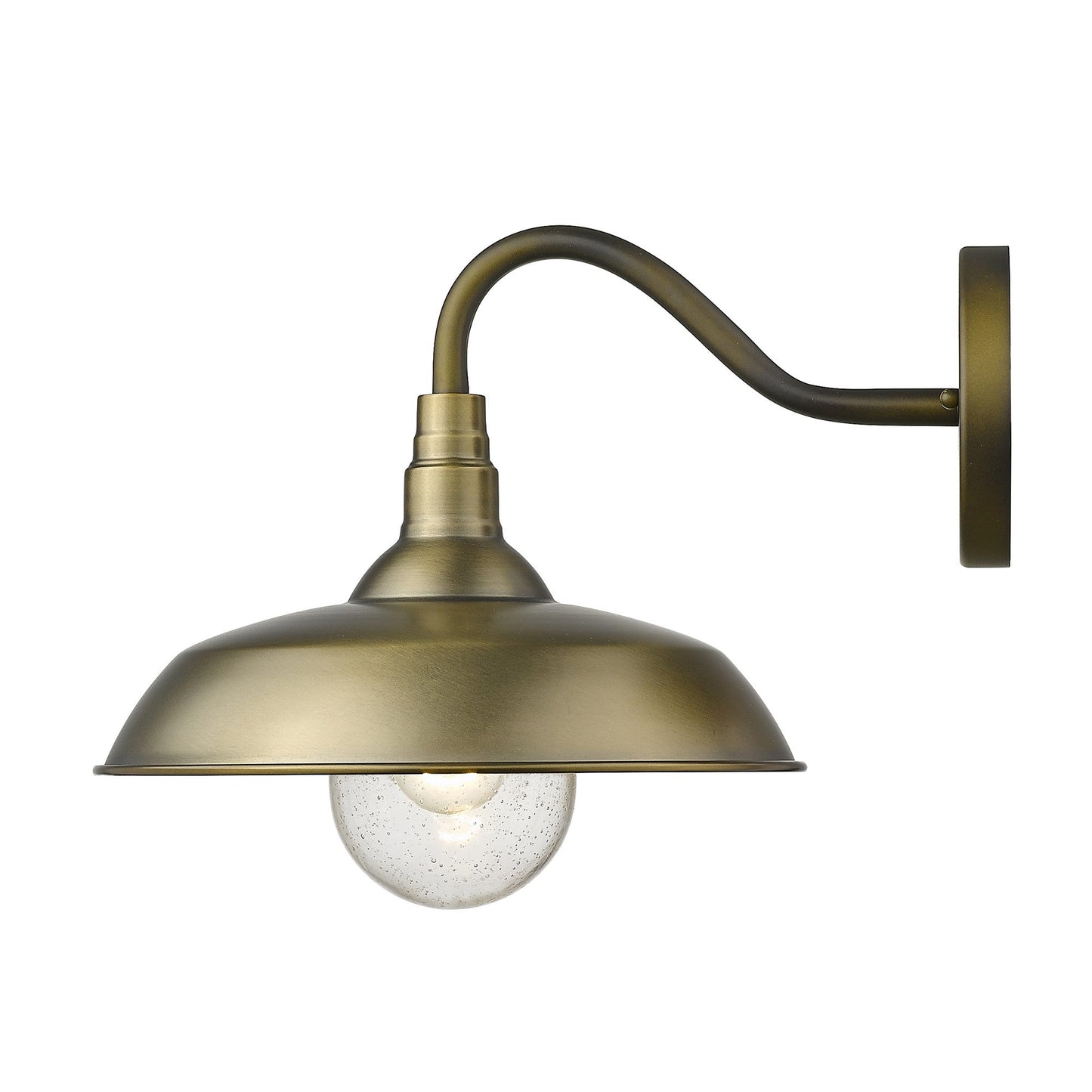 Burry Rustic Elegance Single Bulb Wall Sconce in Antique Brass | 13.5"x14"