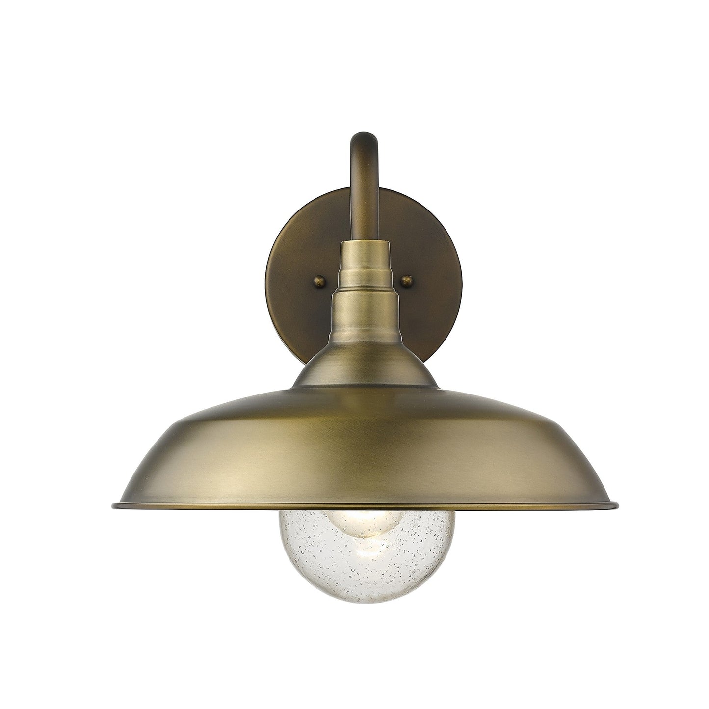 Burry Rustic Elegance Single Bulb Wall Sconce in Antique Brass | 13.5"x14"