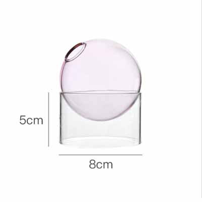 Nordic colored borosilicate bubble glass ball vase