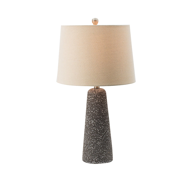 Stone Speckled Cone Table Lamp for Bedroom Nightstand