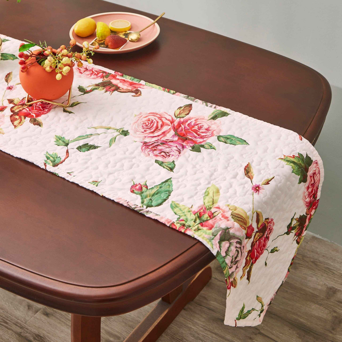 Elevate Your Dining Experience with Our Floral Quilted Table Runner