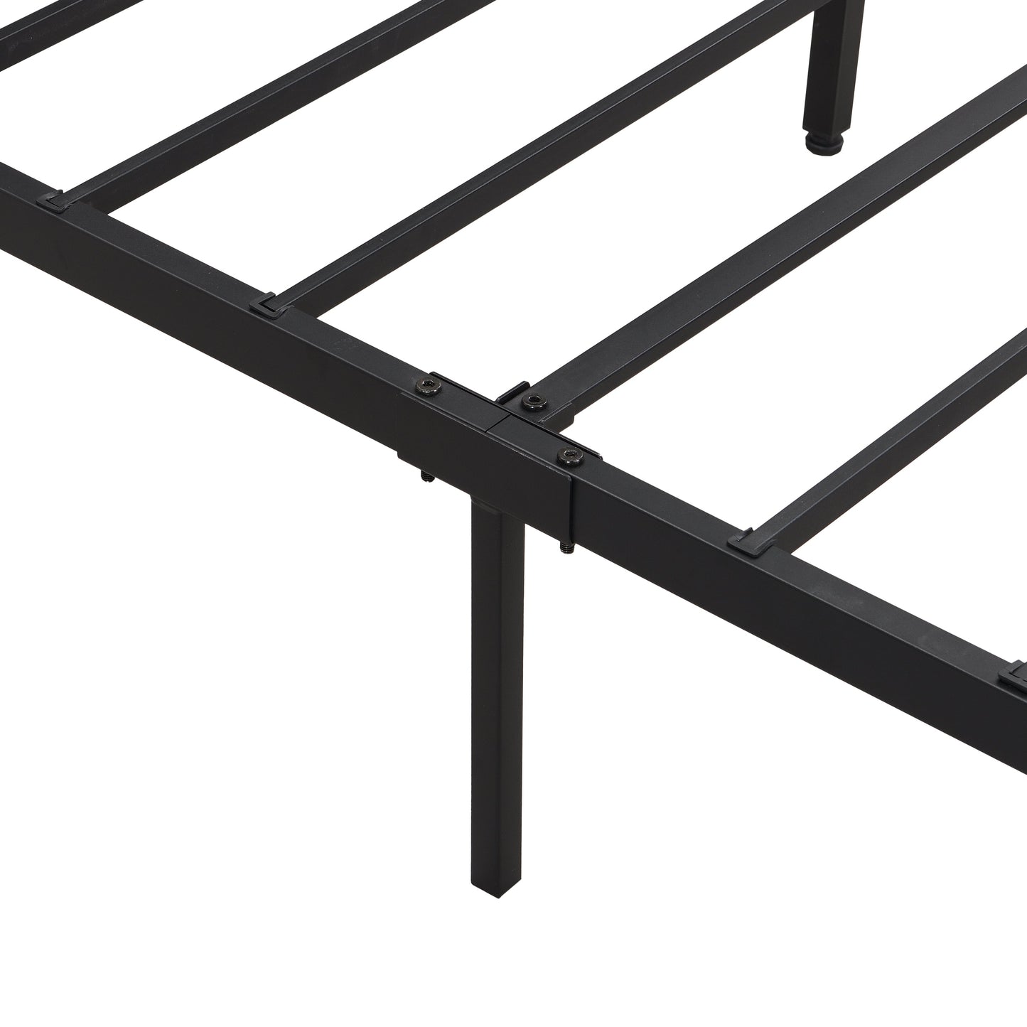 King Size Metal Platform Bed Frame with USB Charging Station