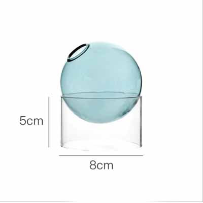 Nordic colored bubble glass vase, handmade borosilicate ball decor.