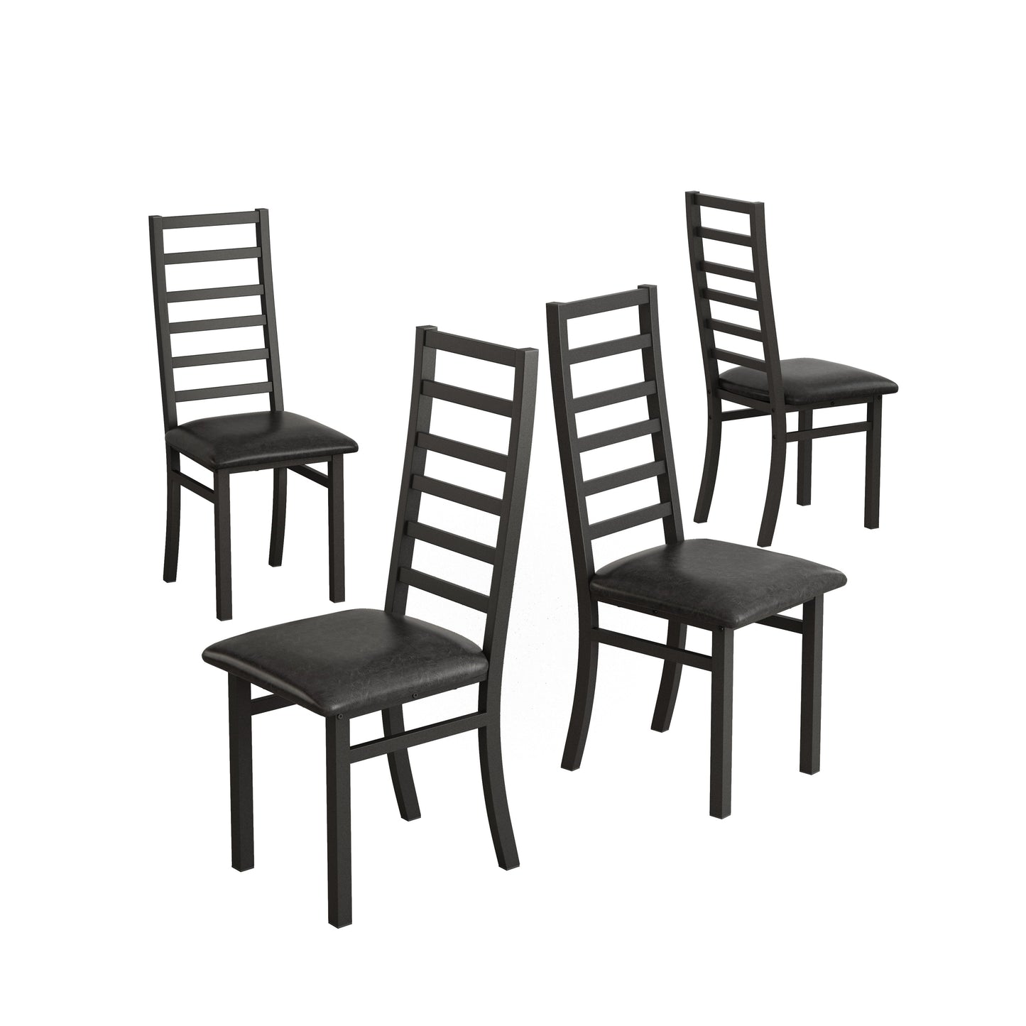 Dining Table Set for 4, 47 Inch Tulip Table with Chairs