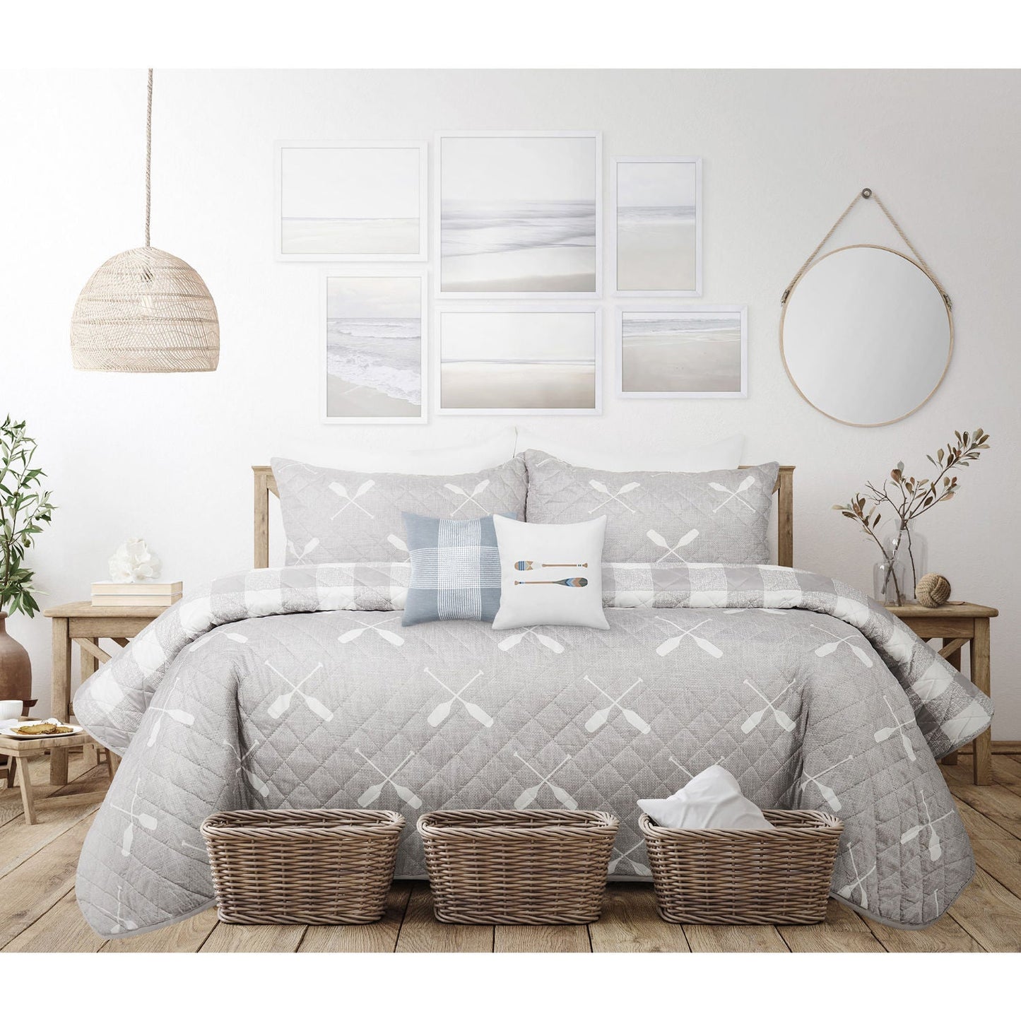 Our King Quilt Bedding Set 3 Piece Microfiber Comfort