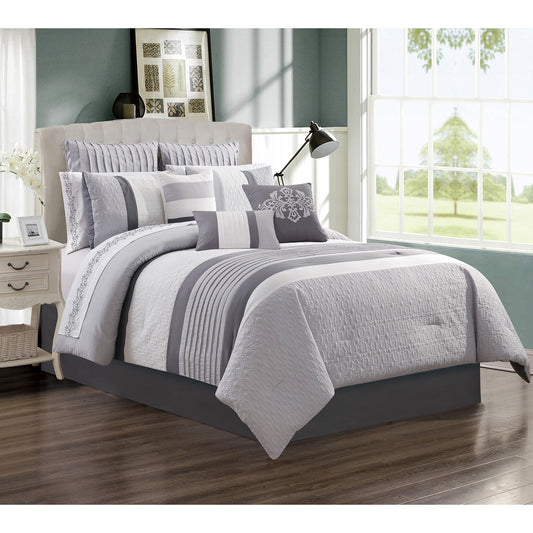 Woven Comforter Bedding Set 7 Piece Queen Kane