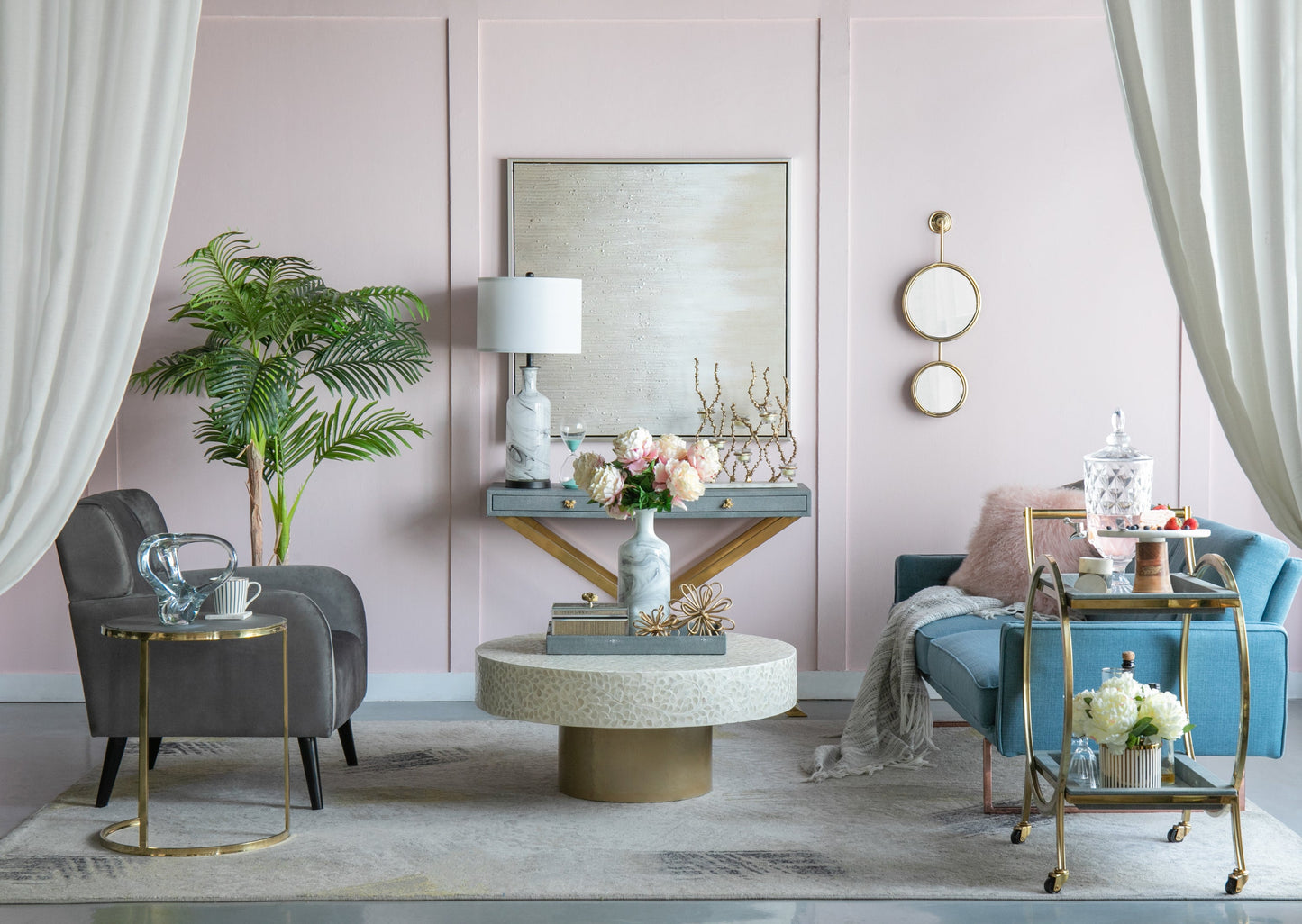 Sarris Modern Gray White Swirl Glass Table Lamp Linen Shade