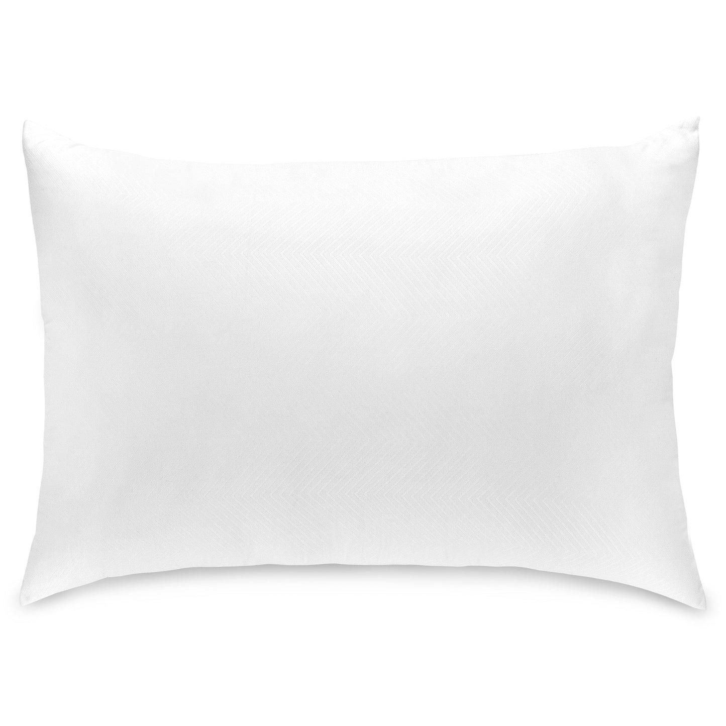Embossed Hotel Collection Queen Bed Pillow 20x36 White for All Sleepers