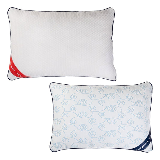 Cooling Matelasse Hotel Collection Queen Pillow 20x30 White for Back Sleepers