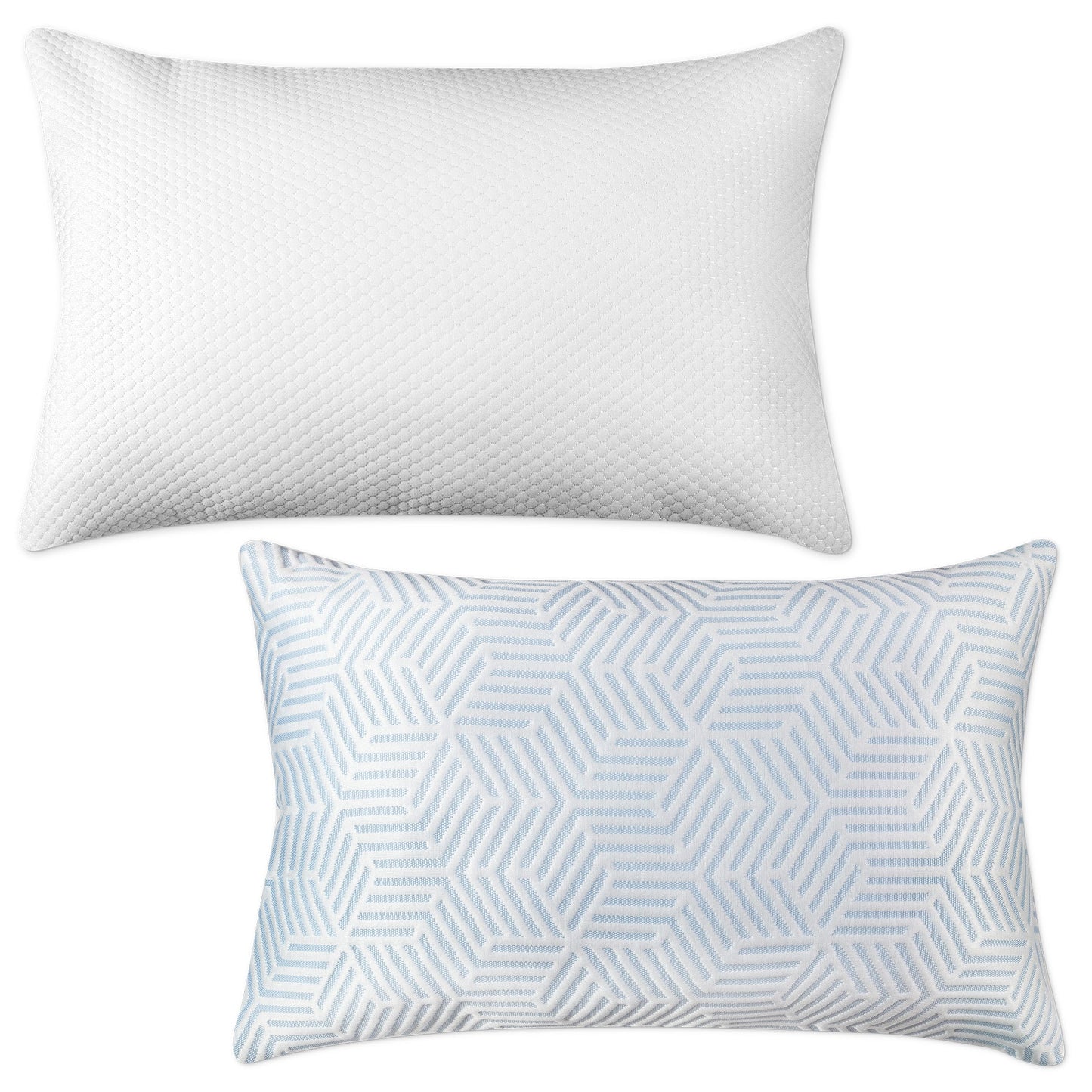 Knitted Antibacterial Cold And Hot Hotel Collection Queen Pillow 30x30 White