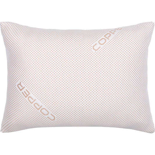 Copper Hotel Collection Queen Bed Pillow 20x30 for Back Side or Stomach Sleepers
