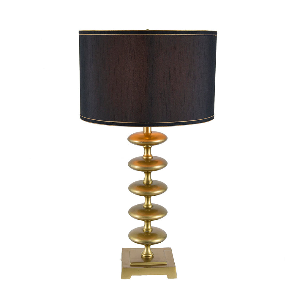 Gold And Black Premium Disc Table Lamp For Modern Homes