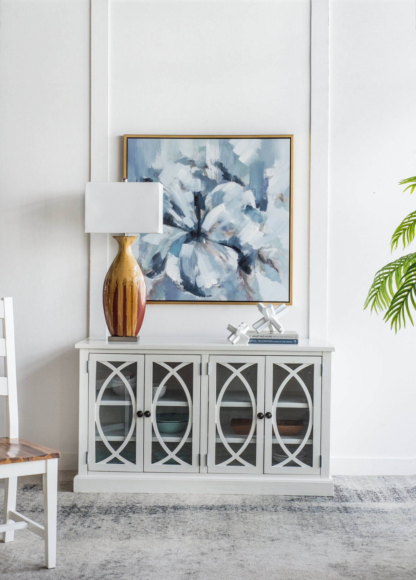 Ceramic Multicolor Table Lamp 36 Inch Tall Glow Living Room