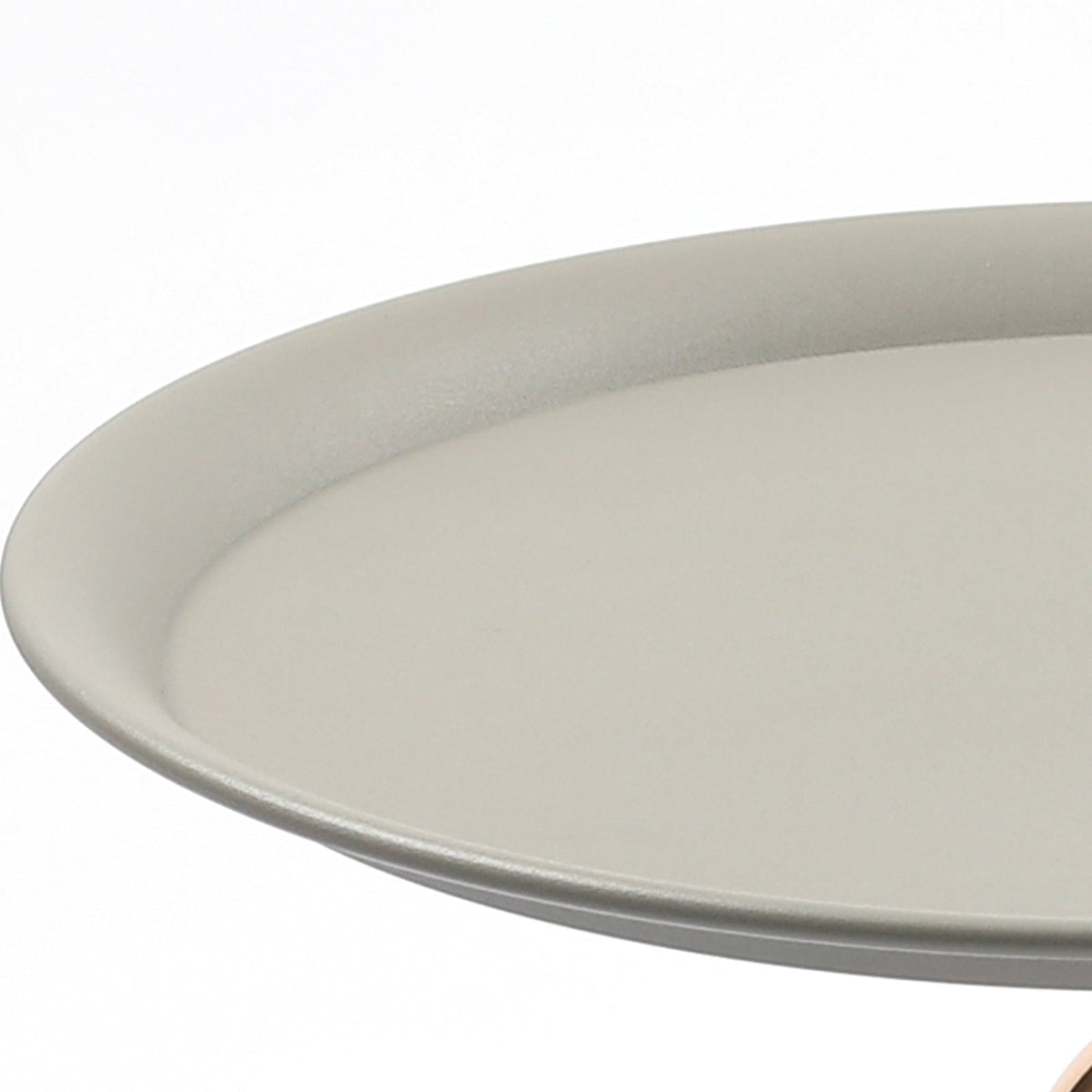 Round coffee table with mermaid tail pedestal base and anti-rust coating.