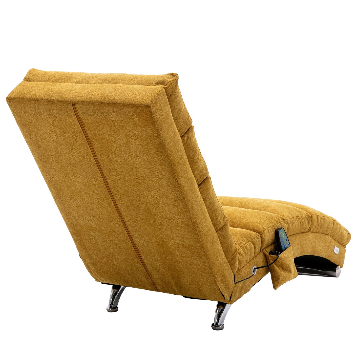 Modern Massage Chaise Lounge with Curved Backrest and Storage Pocket