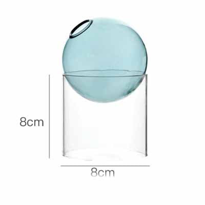 Nordic colored bubble glass vase, handmade borosilicate ball decor.