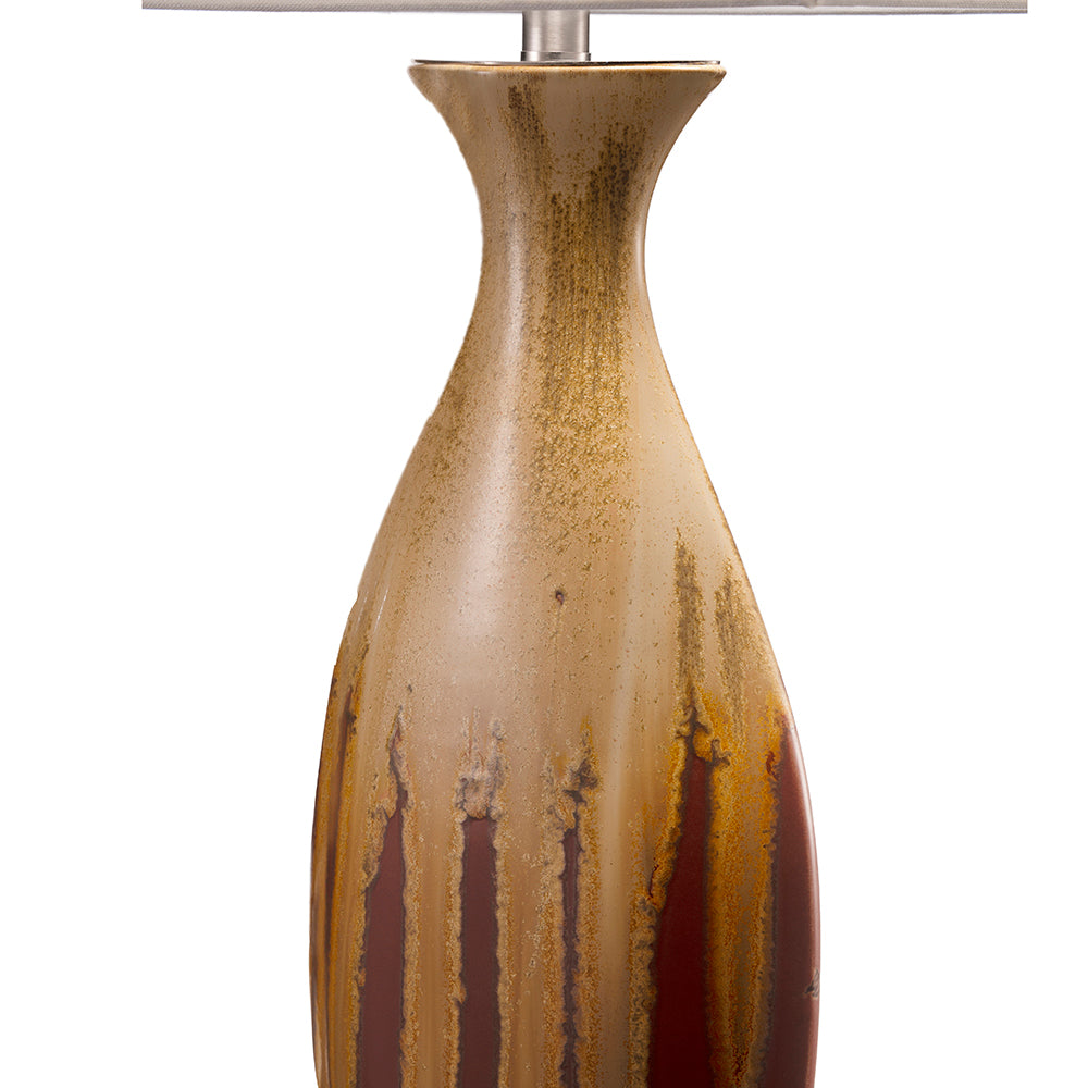 Ceramic Multicolor Table Lamp 36 Inch Tall Glow Living Room