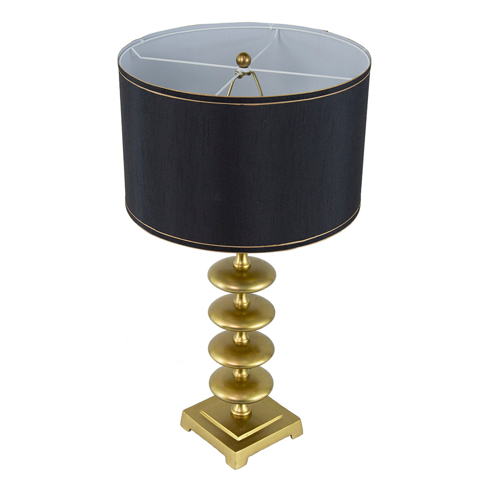 Gold And Black Premium Disc Table Lamp For Modern Homes