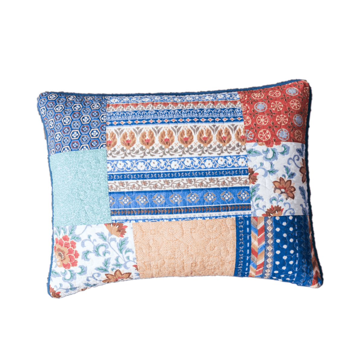 Revitalize Your Space with Our Mediterranean Blue Quilted Pillow Sham