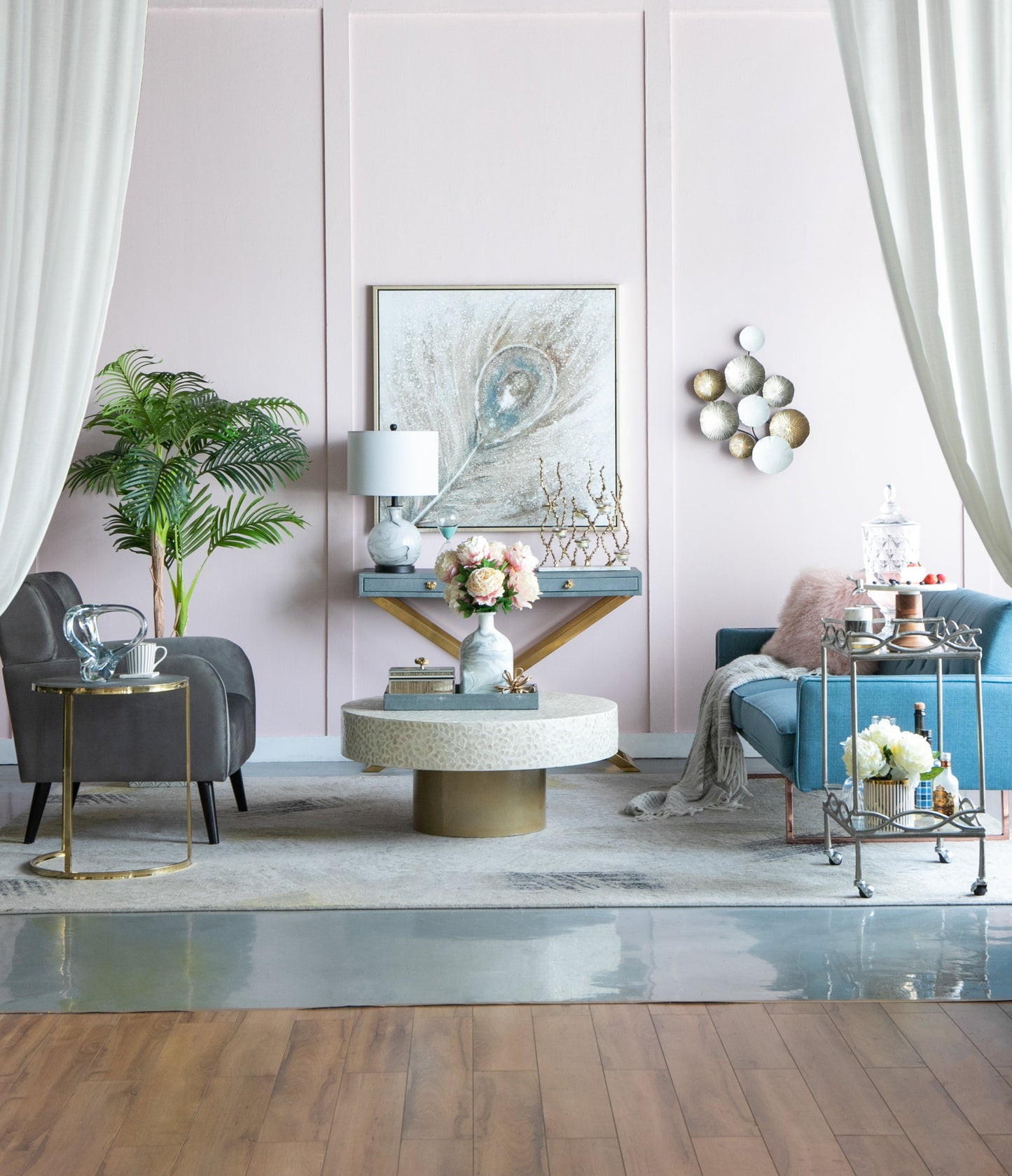 Glass Table Lamp White Gray Modern Decor For Living Room