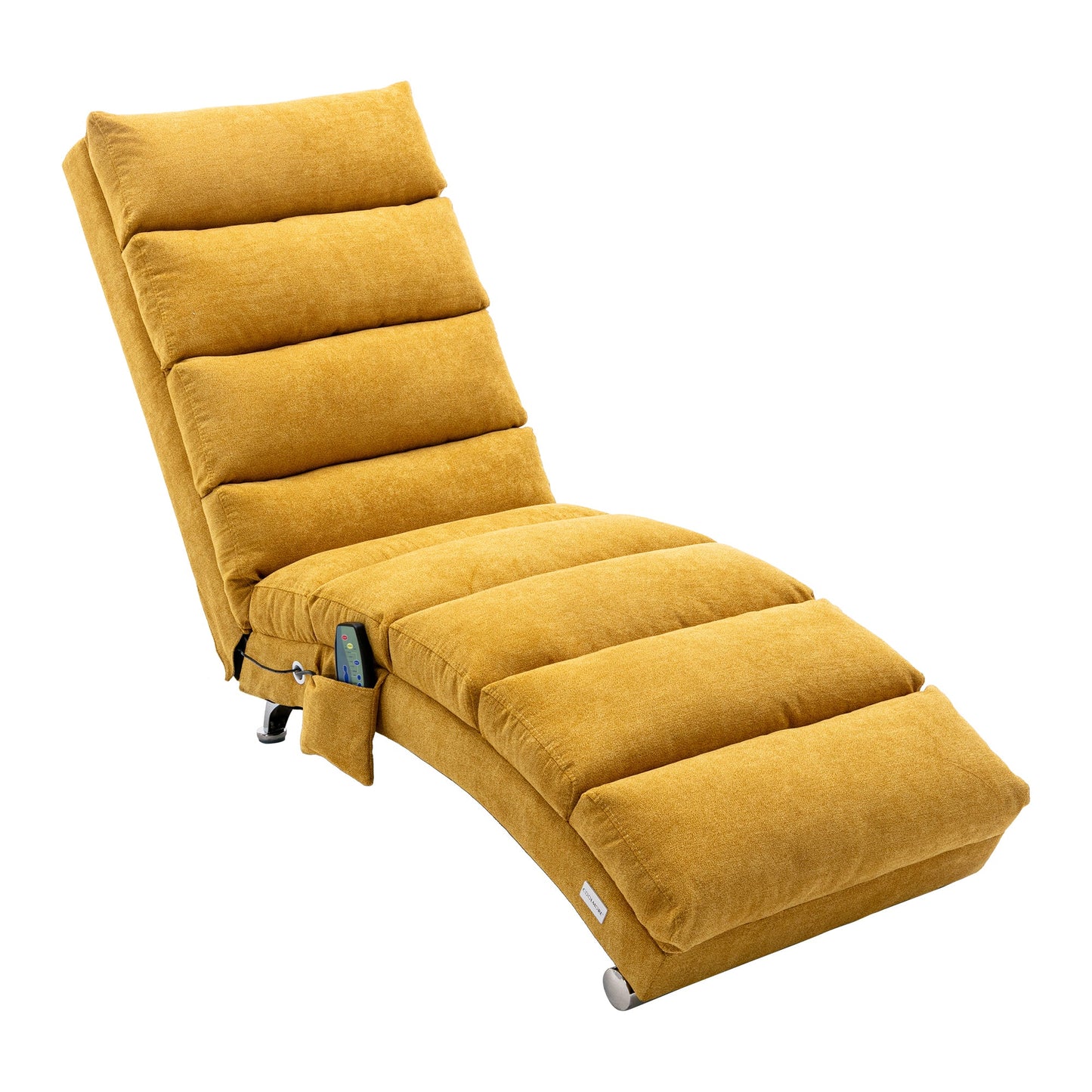 Modern Massage Chaise Lounge with Curved Backrest and Storage Pocket