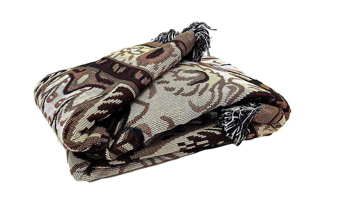 Elegant Tapestry Throw Blanket: Transform Your Space with Golden Persian Floral Design