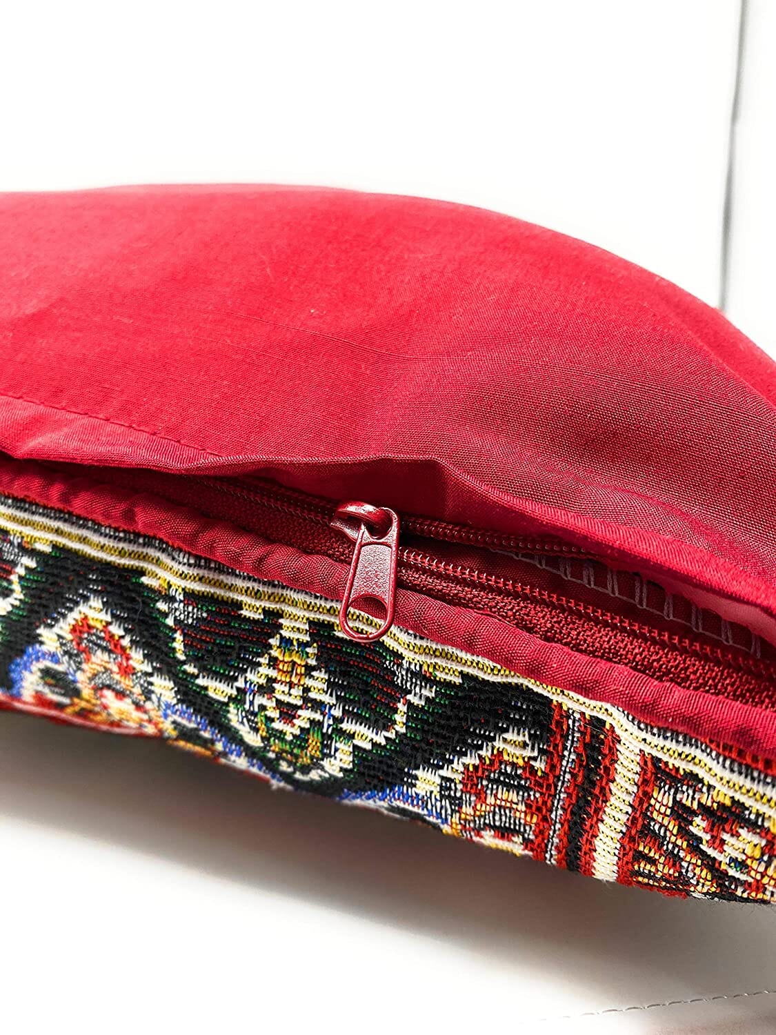 Kilim Red Throw Pillow Covers 16x16 Ornate Tapestry