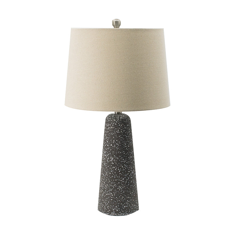Stone Speckled Cone Table Lamp for Bedroom Nightstand