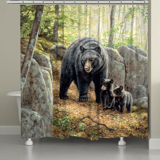 Nature's Classroom: Bears Educating Cubs Shower Curtain