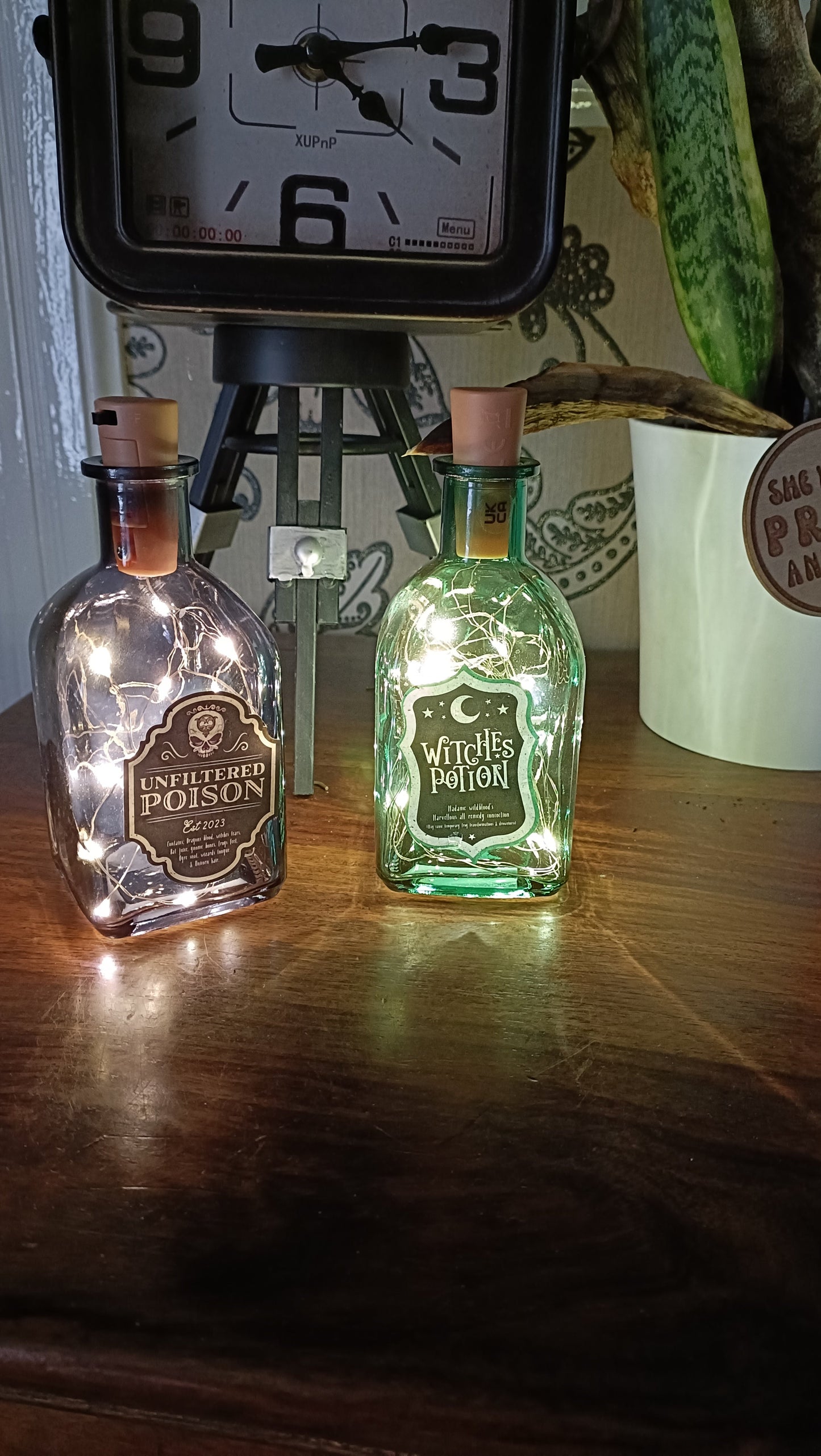 Witch's Brew and Toxic Elixir Battery-Operated Lamp Duo